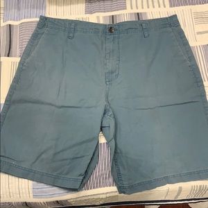 Linen crosshatch shorts